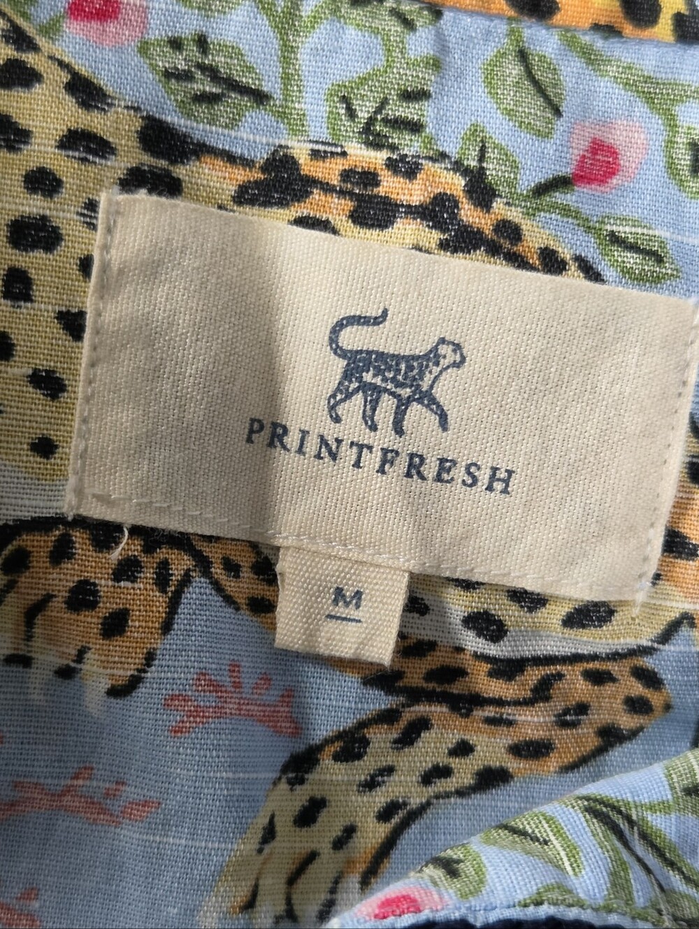 Printfresh Blue Leopard Botanical Shift Dress - Picture 5 of 5